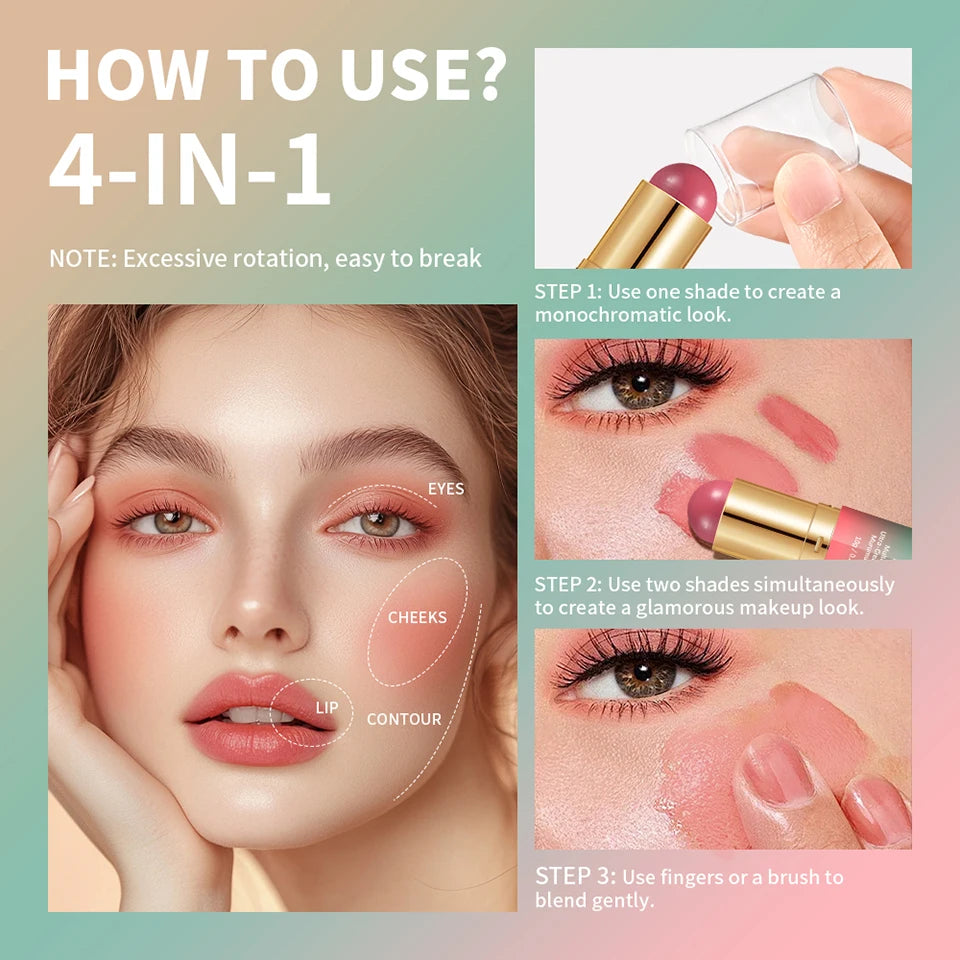 Dual-Ended Cream Bronzer and Blush Stick