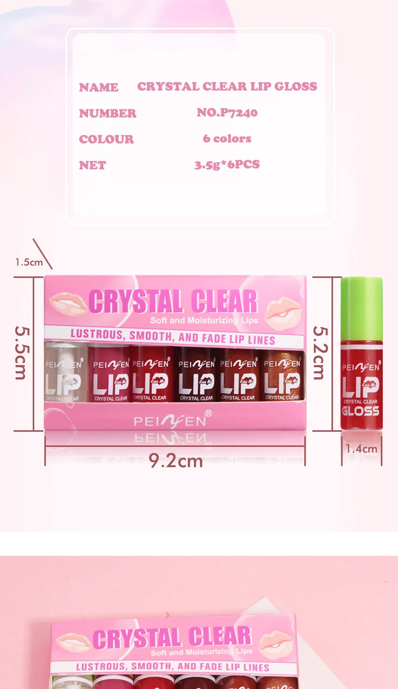 Hydrating Crystal Lip Gloss Set for Smooth Lips