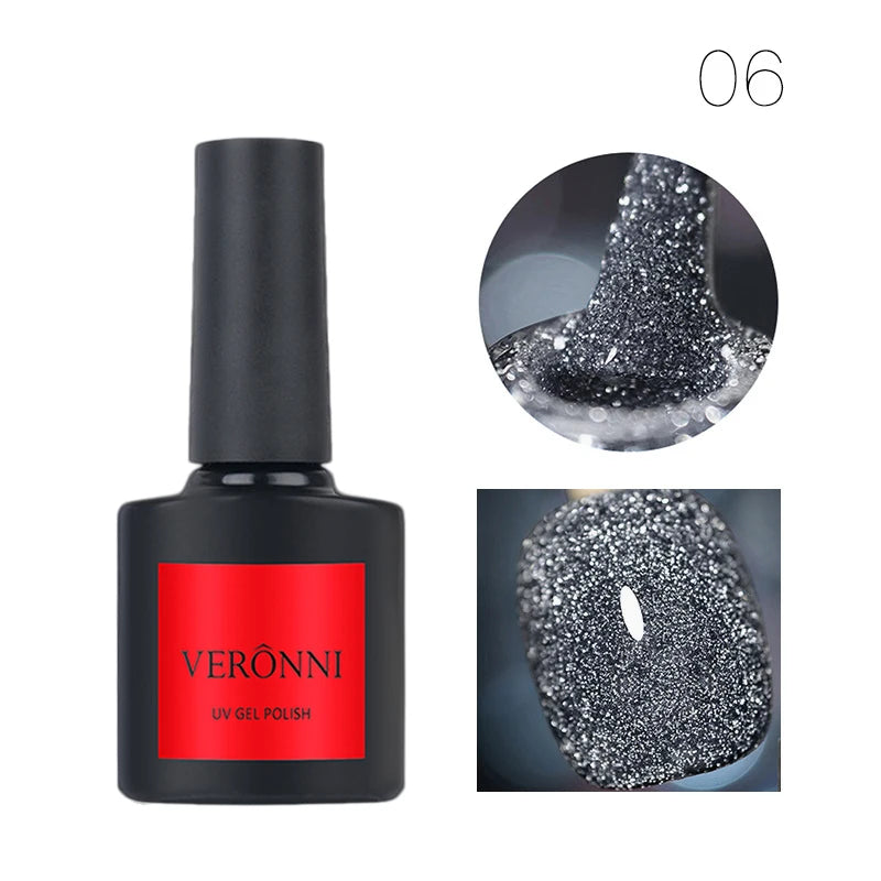 Reflective Glitter UV Gel Nail Polish for Manicure