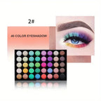40-Color Professional Eyeshadow Palette with Makeup Brush Set