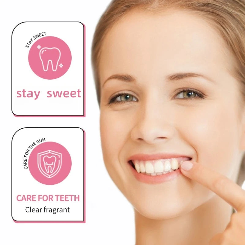 Portable Peach Flavored Mouthwash Sachets for Fresh Breath