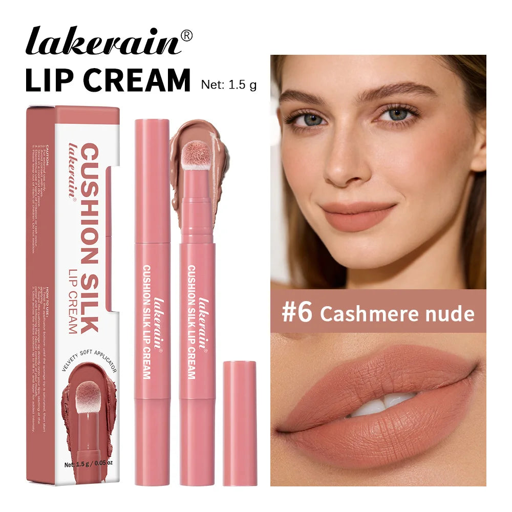2-in-1 Velvet Lip Cream and Cheek Blush with Cushion Applicator