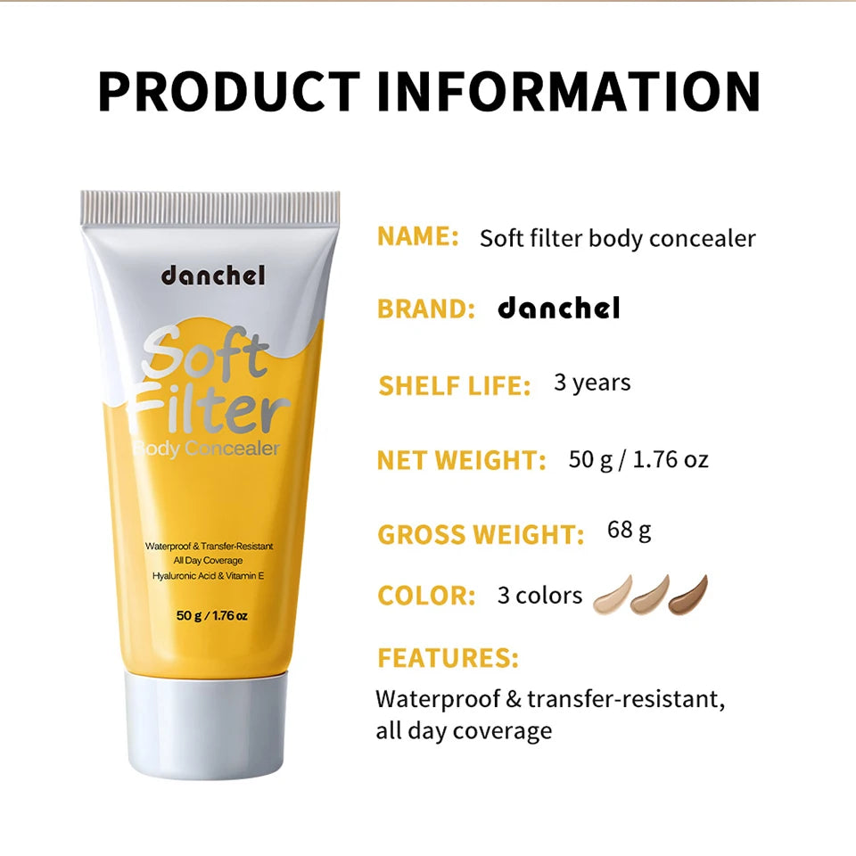 Waterproof Full-Coverage Body Concealer for Scars and Tattoos