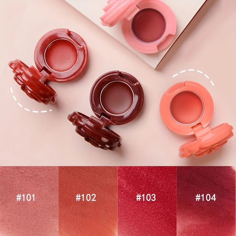 Rose-Shaped Velvet Matte Lip and Cheek Clay