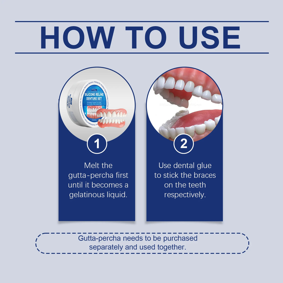 Temporary Silicone Denture Repair and Smile Veneer Kit