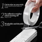 Reusable Transparent Double-Sided Nano Mounting Tape
