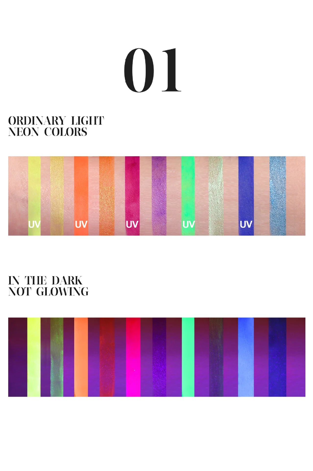 UV Neon Face and Body Paint Palette for Parties and Halloween - 10