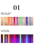 UV Neon Face and Body Paint Palette for Parties and Halloween