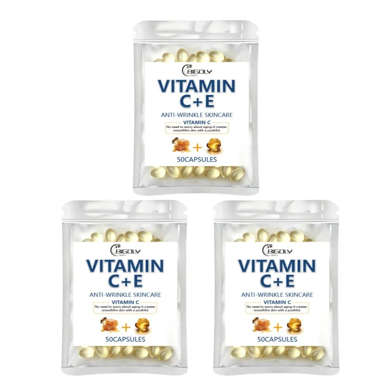 Vitamin C and E Facial Serum Capsules for Radiant Skin