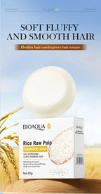 Rice Water Nourishing Solid Shampoo Bar for Deep Hair Cleansing