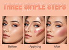 3-Piece Face Contouring and Highlighting Makeup Set