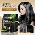 Instant Black Hair Dye Shampoo for Gray Hair Coverage