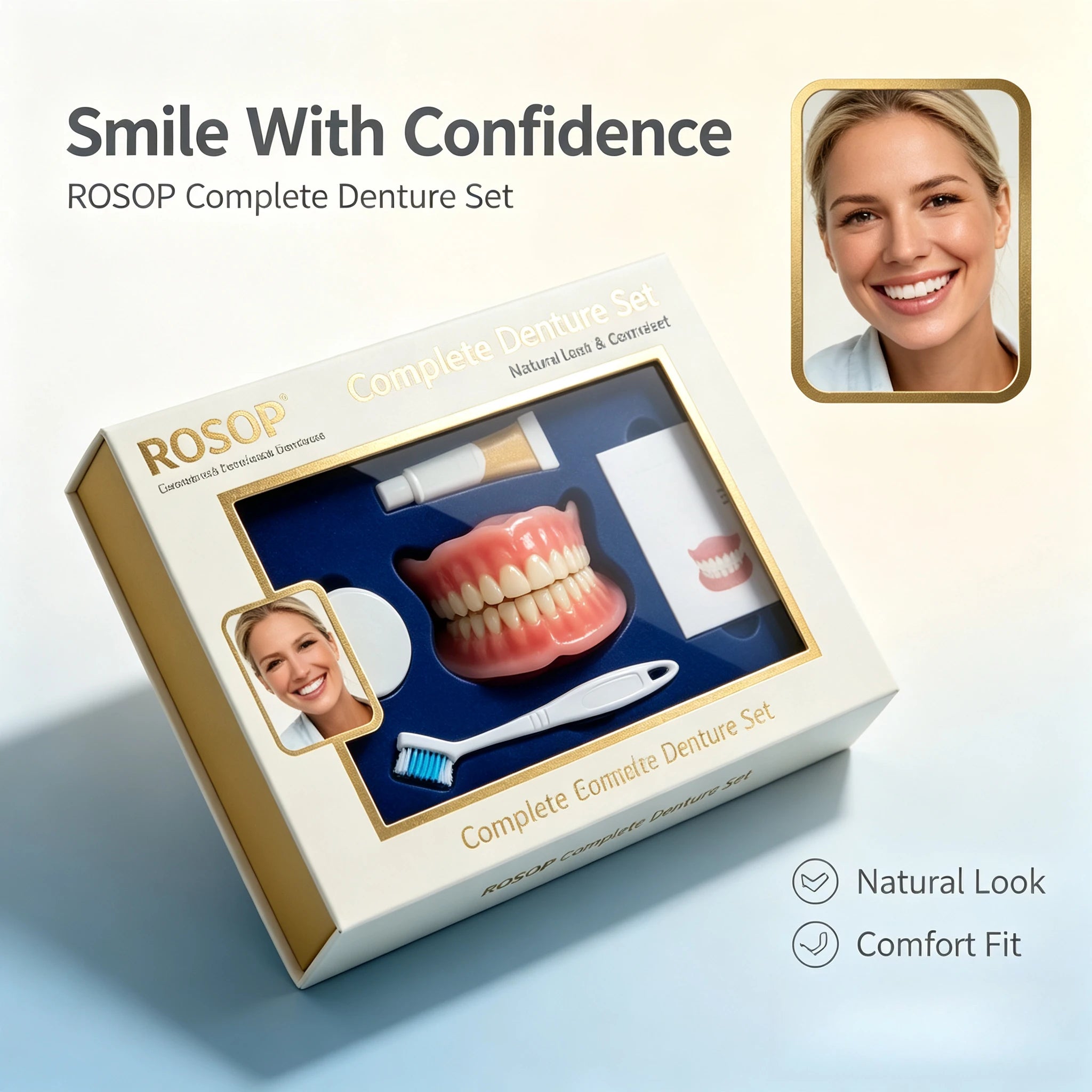 Cosmetic Temporary Denture Set for Natural Smile Makeover - 6