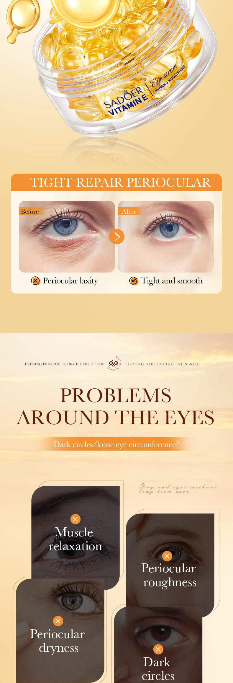 Vitamin E Firming Eye Serum Capsules - 8
