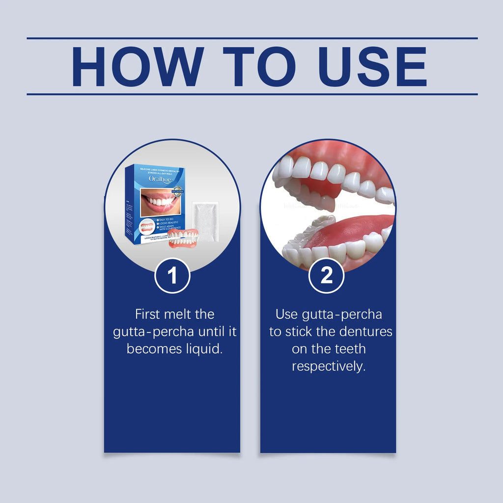 Instant Cosmetic Smile Veneers for Upper and Lower Teeth