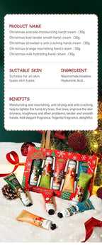 Festive Christmas Hand Cream Set for Deep Hydration