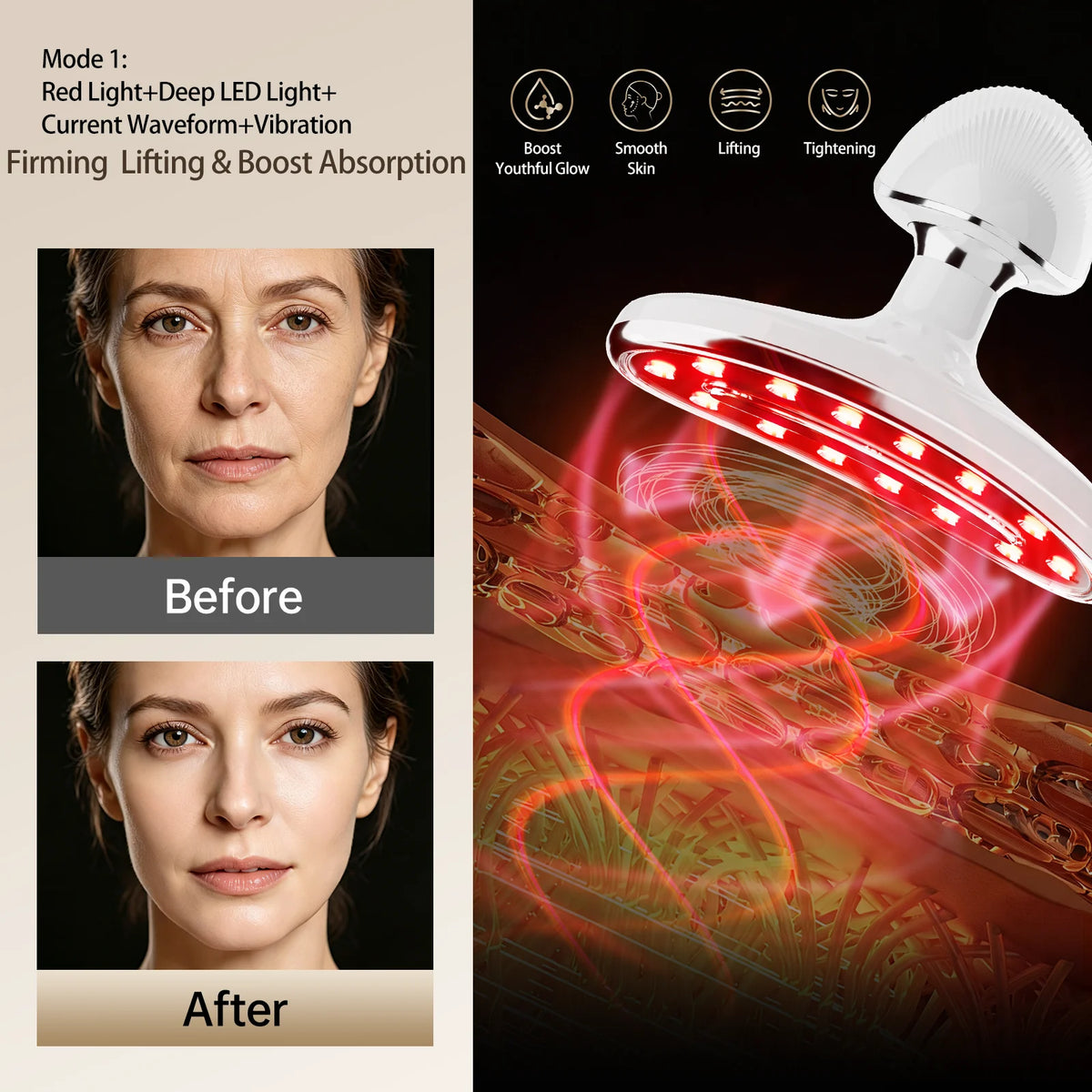 LED Facial Sculpting and Skin Tightening Device