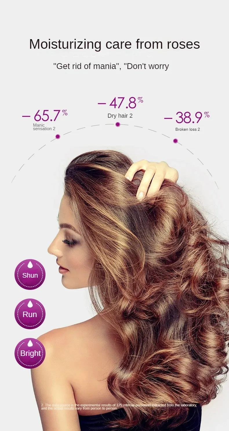 Rose Essential Oil Hair Repair Capsules for Dry Frizzy Hair