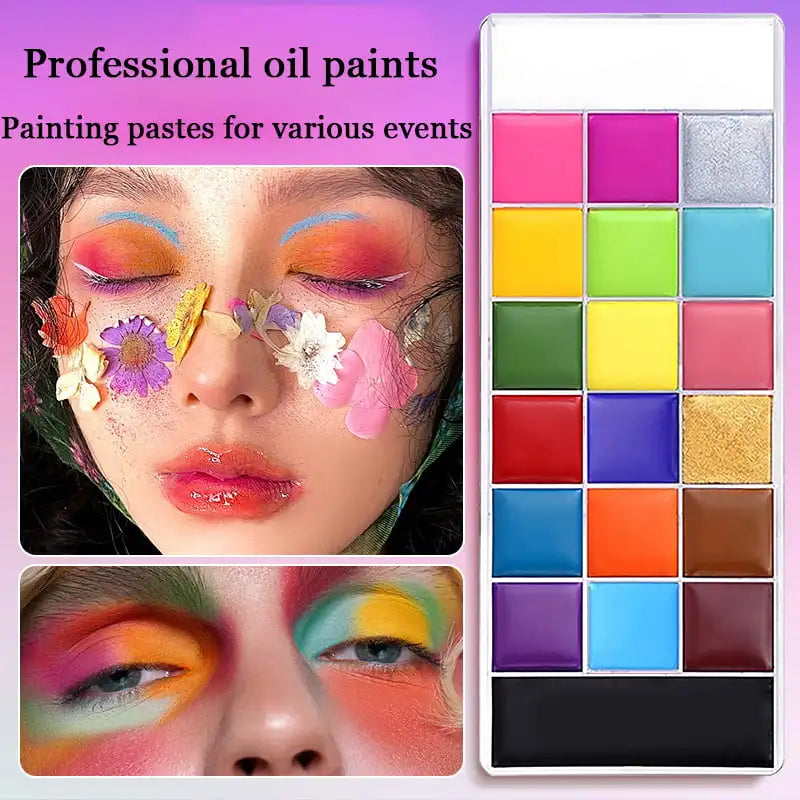 20-Color Professional Face and Body Paint Palette