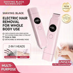 2-in-1 Painless Electric Shaver for Full Body Hair Removal