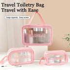 Waterproof Transparent Travel Toiletry and Cosmetic Organizer Bag