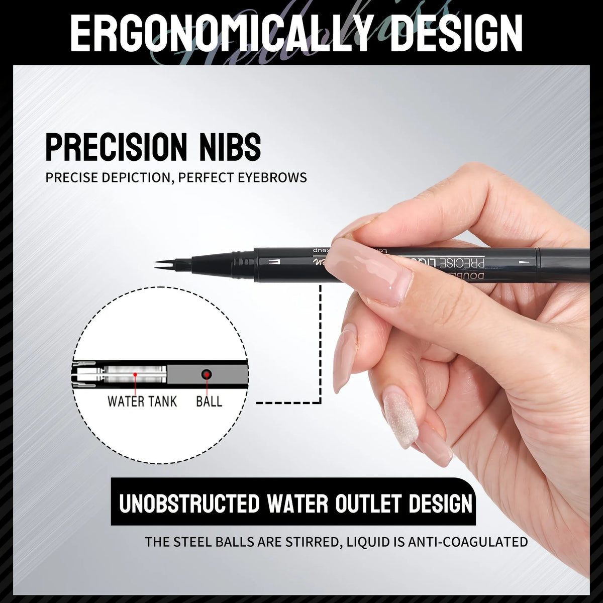 Waterproof Dual-Tip Liquid Eyebrow Pen