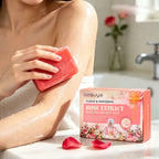 Hydrating Rose Essence Bar Soap for Gentle Skin Cleansing