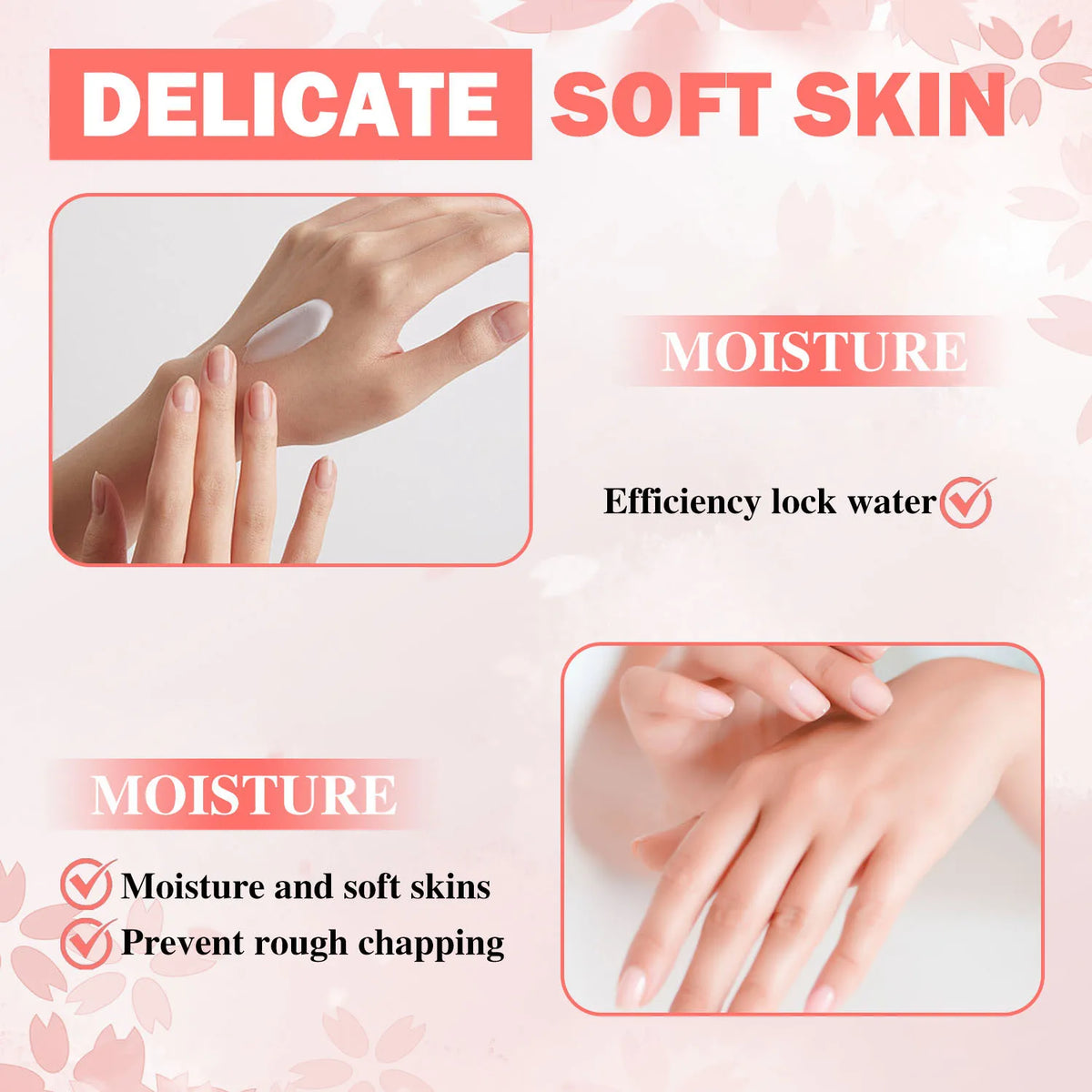 Moisturizing Floral Hand Cream Set for Dry Skin