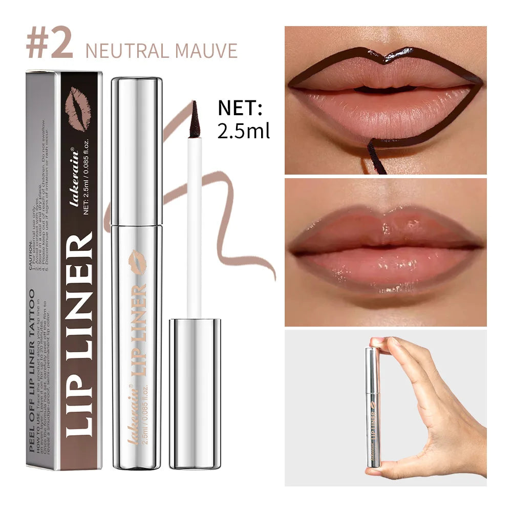 Waterproof Peel-Off Lip Liner for Long-Lasting Smudge-Proof Color