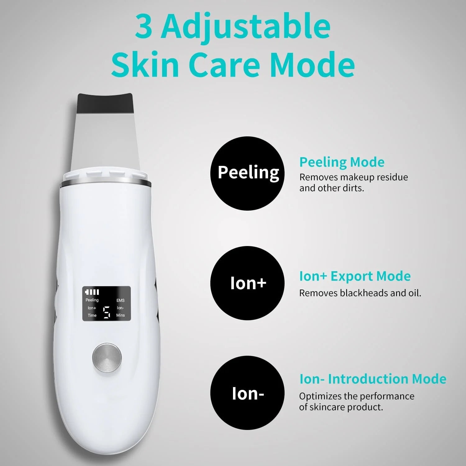 Ultrasonic Facial Skin Scrubber and Pore Cleansing Spatula - 5