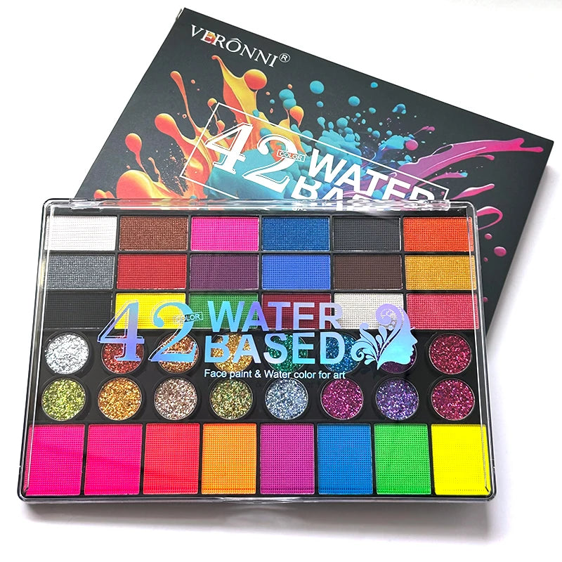 42-Color Professional Face and Body Paint Palette - 7