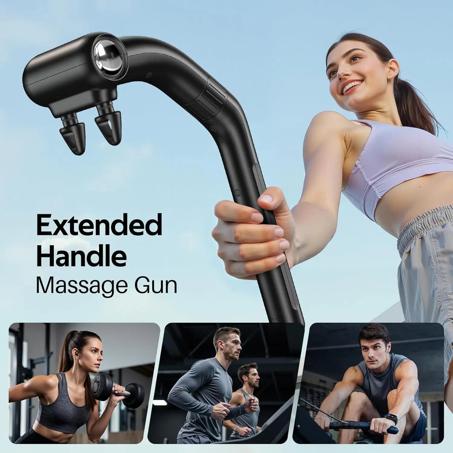 Dual-Head Handheld Muscle Massage Gun - 6