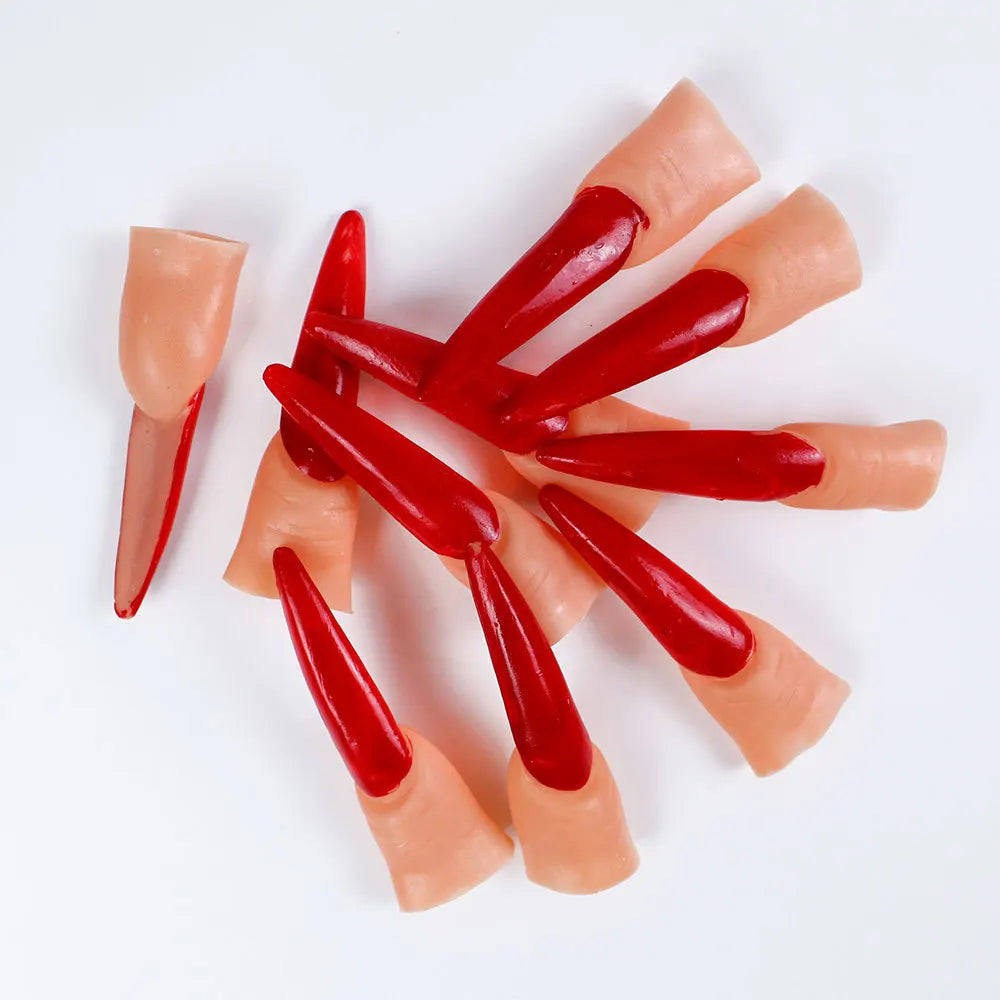 Scary Witch Claw Finger Nails for Halloween Costumes
