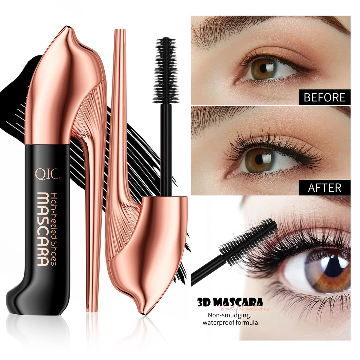 4D Waterproof Lengthening Silk Fiber Mascara