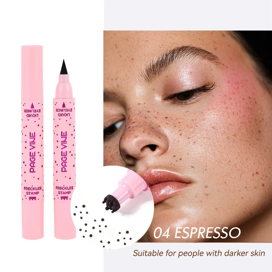2-in-1 Waterproof Freckle Stamp and Eyeliner Pen
