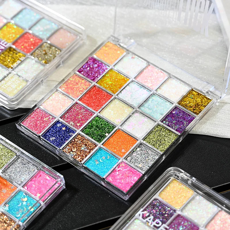 Glitter Sequin Eyeshadow Palette for Festivals and Parties - 6