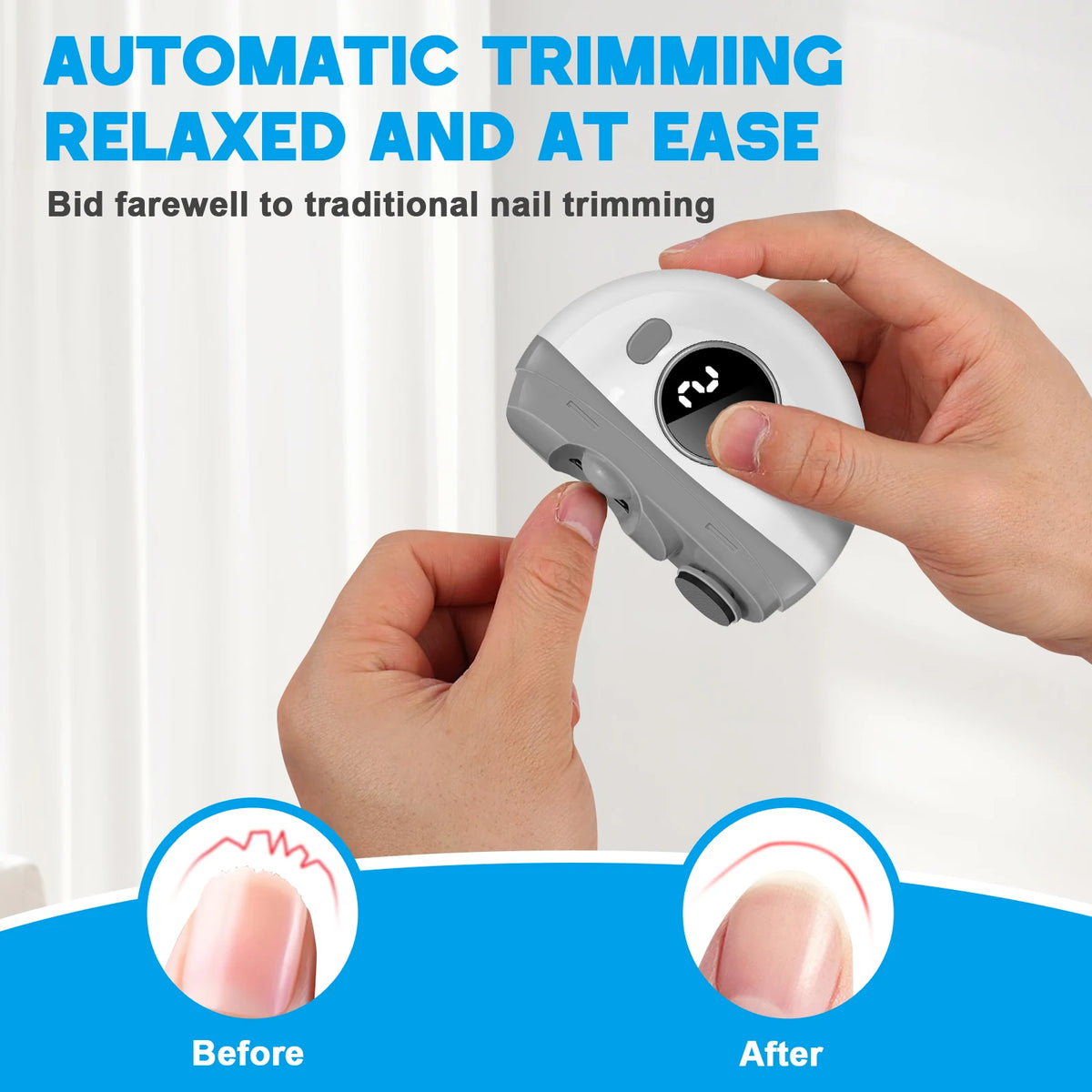 Automatic Electric Nail Trimmer with LED Light