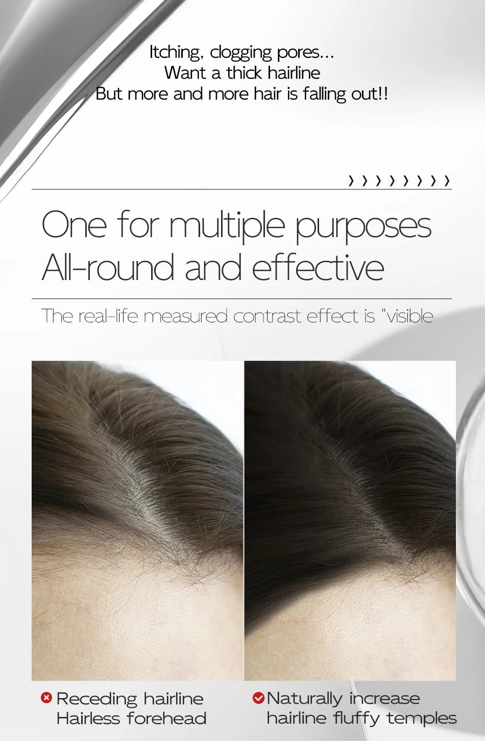 Waterproof Hairline Root Touch-Up Stick for Gray Coverage