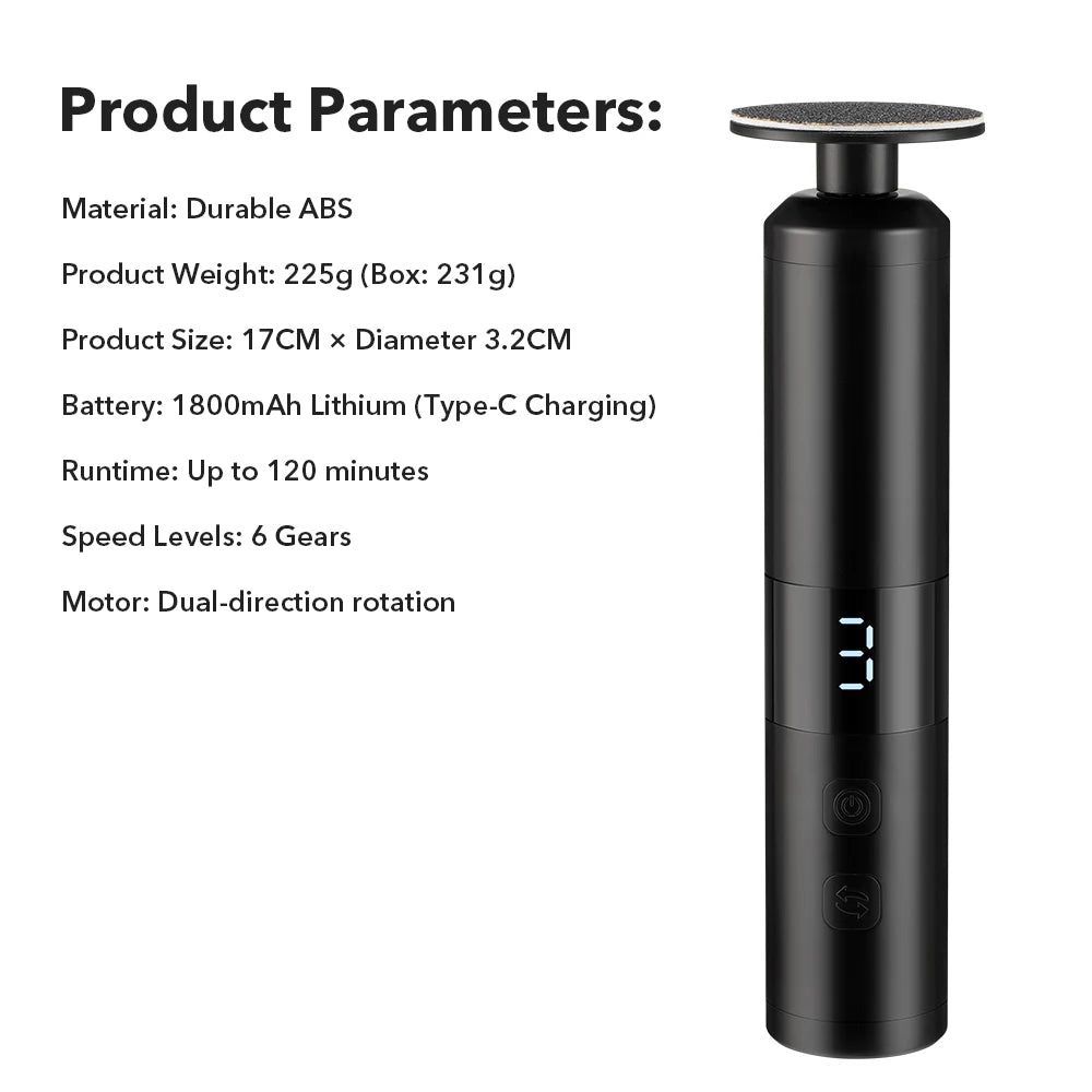 Electric Rechargeable Callus Remover for Smooth Feet