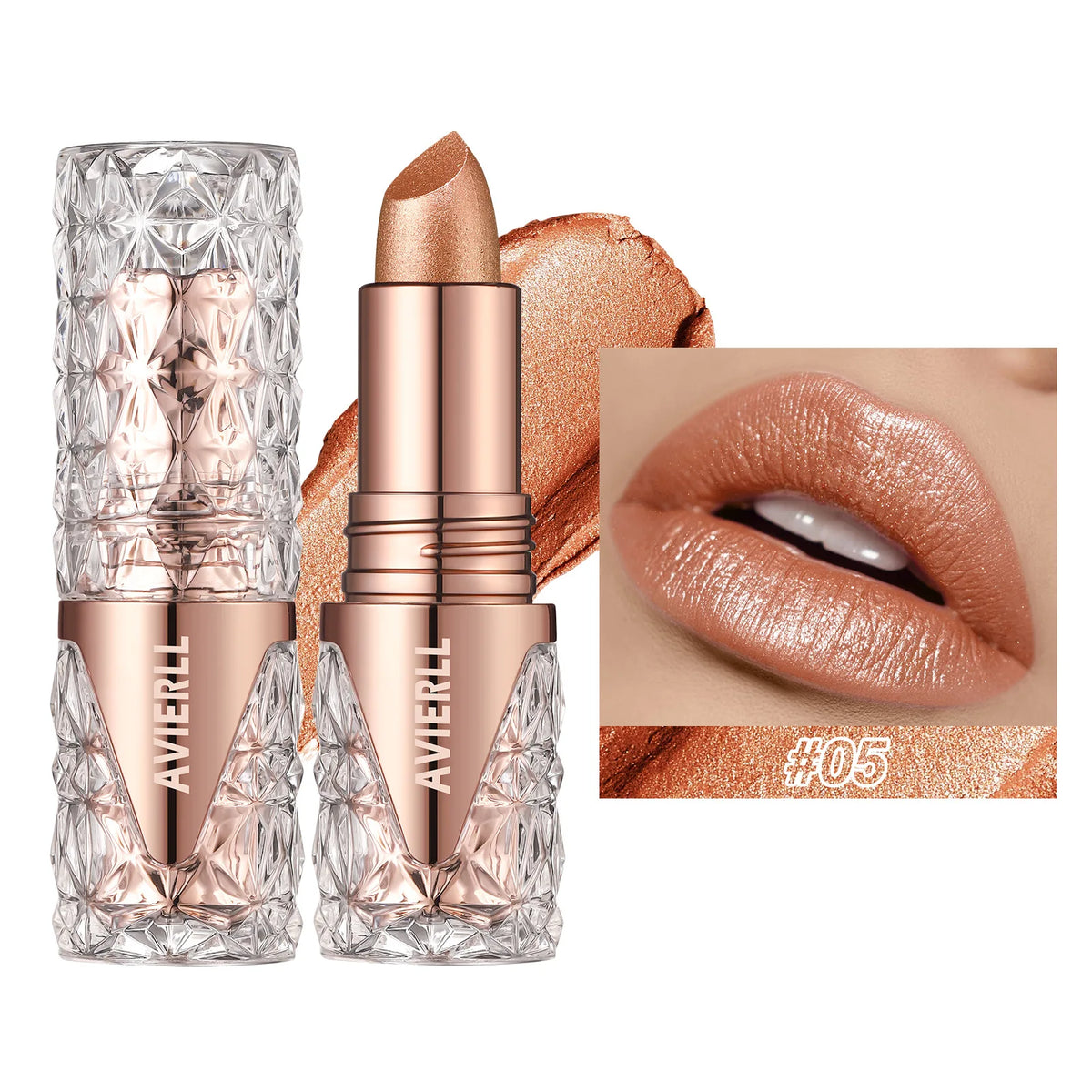 Pearlescent Glitter Waterproof Lipstick
