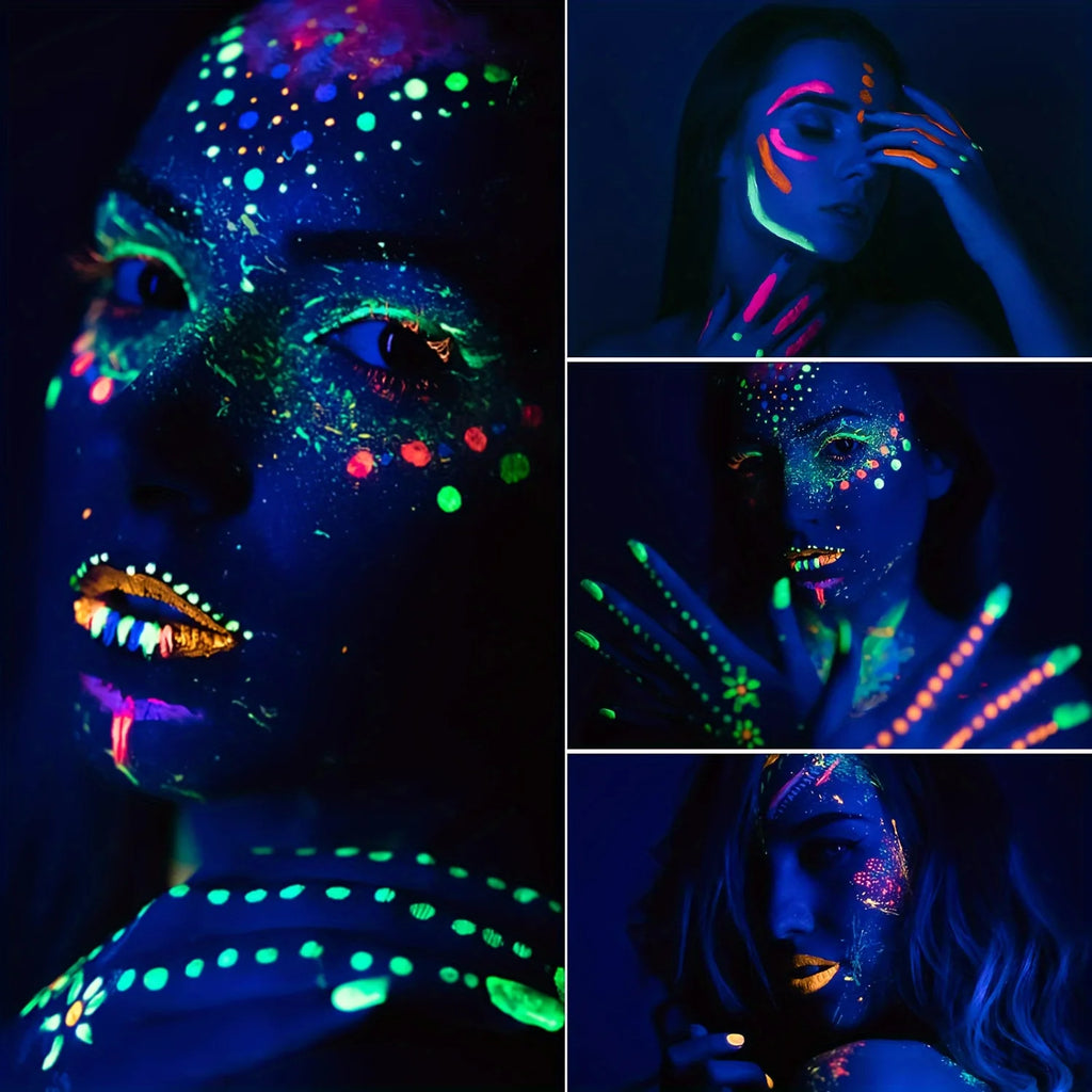 Neon UV Glow Face and Body Paint for Parties