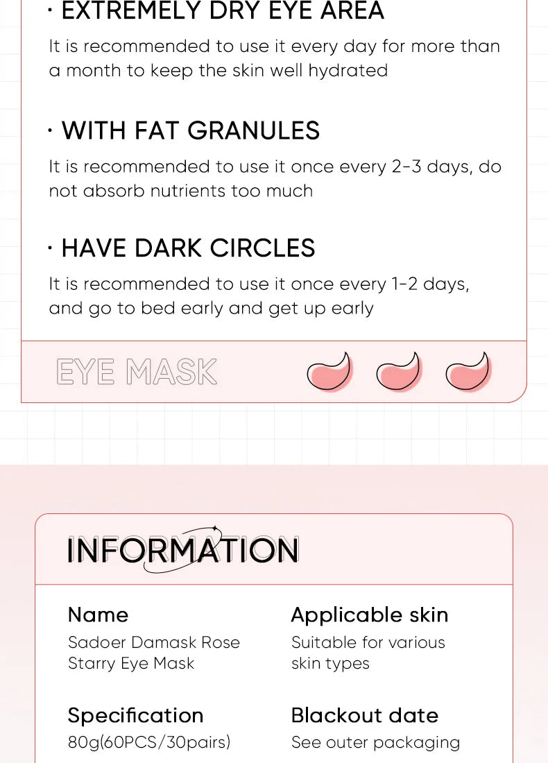Rose Collagen Hydrating Eye Mask Patches