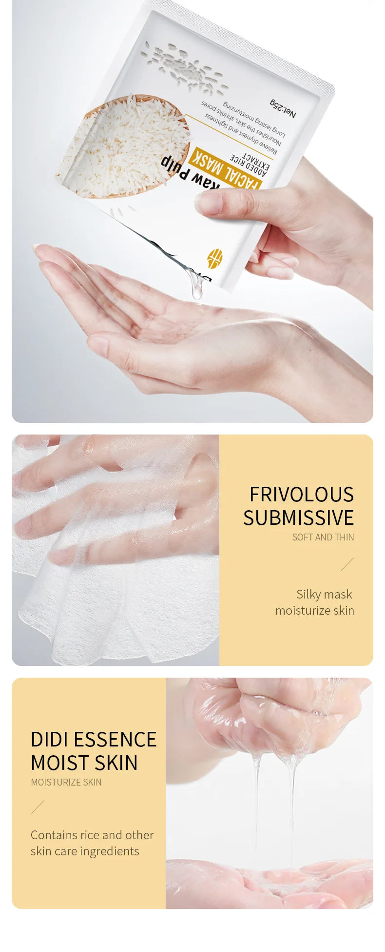 Hydrating Rice Extract Facial Sheet Mask