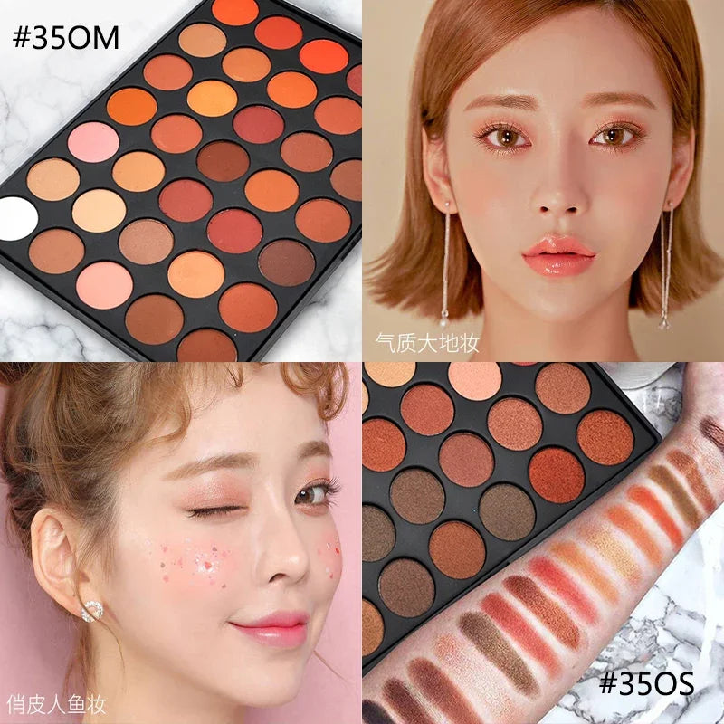 35-Color Professional Eyeshadow Palette for Long-Lasting Makeup