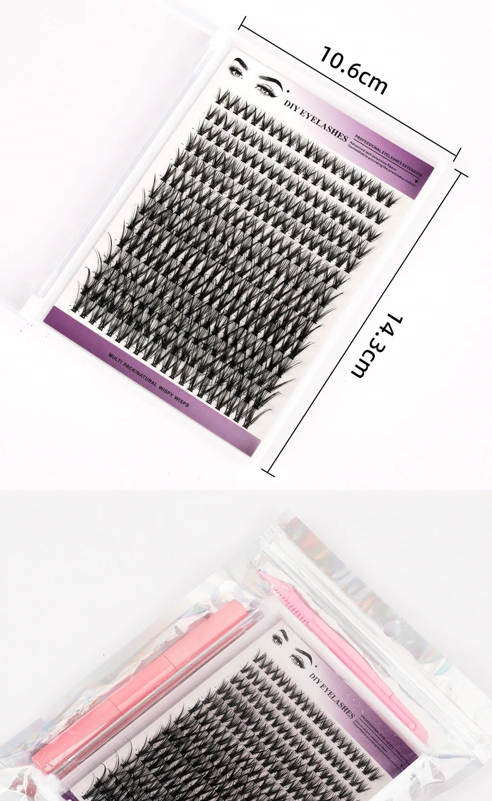 DIY Cluster Eyelash Extension Kit for Natural Wispy Look