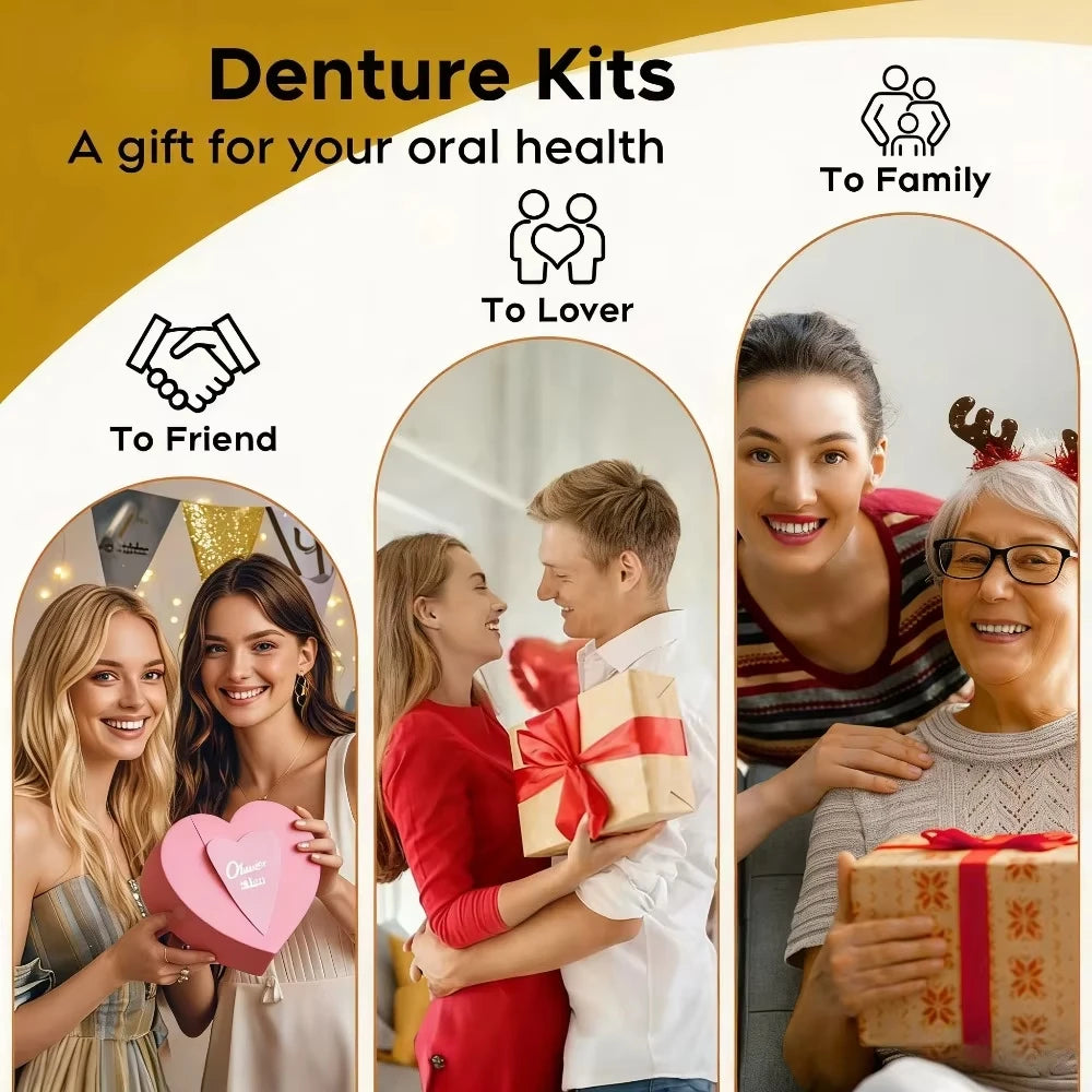 Comfortable Soft Silicone Denture Set for Men and Women