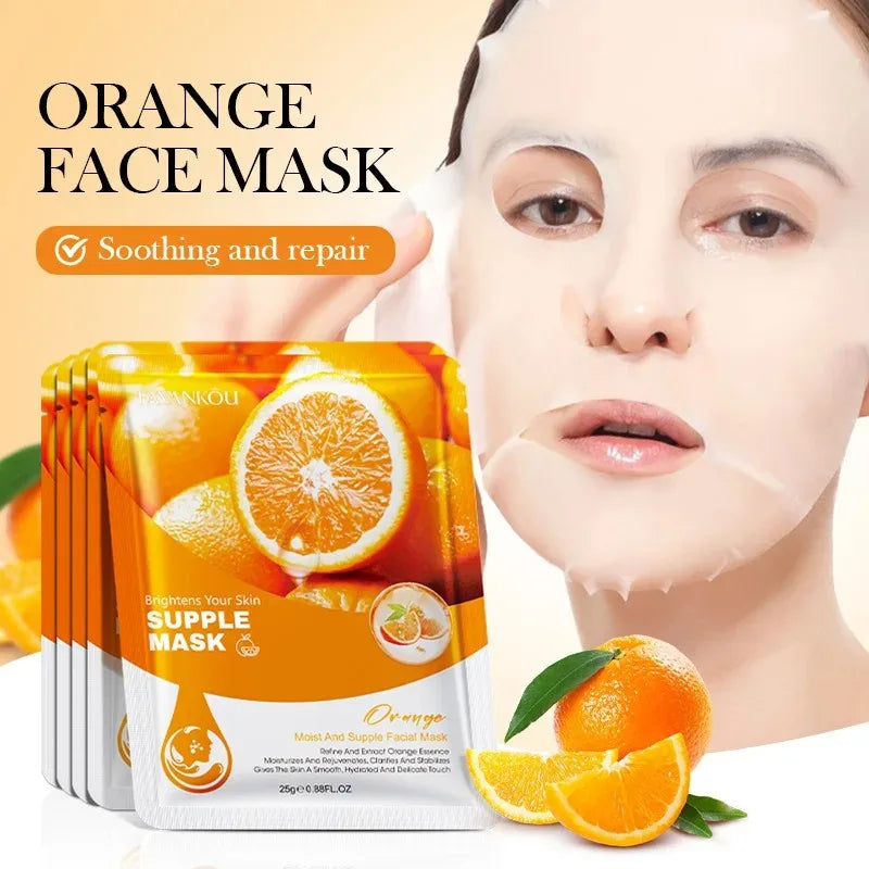 10-Piece Fruit Essence Hydrating and Brightening Facial Mask Set