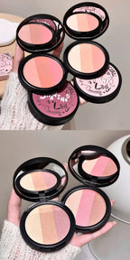 Triple-Tone Gradient Matte Highlighter and Blush Palette