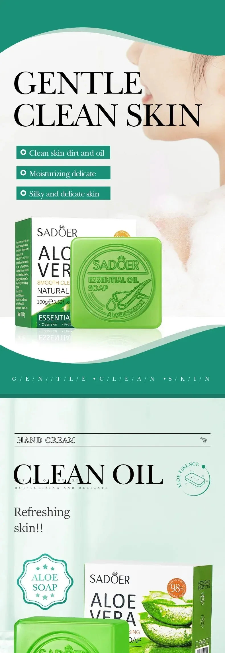 Aloe Vera Moisturizing Facial Cleansing Soap - 8