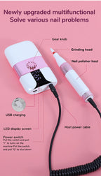 Professional Rechargeable Electric Nail Drill File Kit